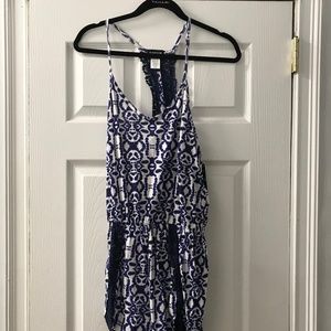 Cute Rampage Blue and White Romper